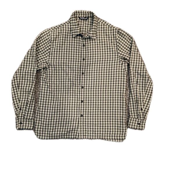 ARC'TERYX Shirt Mens L Green CheckCambrion Button Up Long Sleeve Hiking - Picture 1 of 8